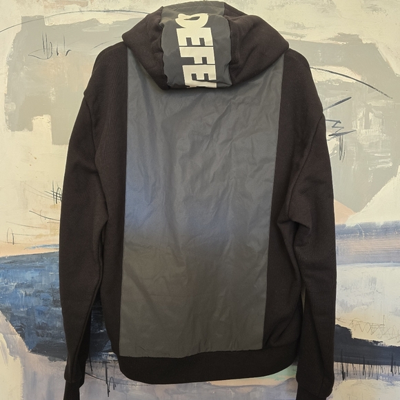 Black and Silver HoodieUndefeated 5 Strike Hooded 3M Reflective Jacket Zip Up - Picture 3 of 5